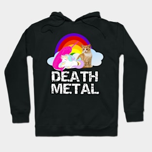 Death Metal Unicorn Narwhal Kitten Funny Heavy Metal Lover Shirt Hoodie